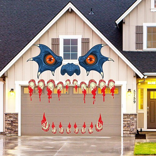 

Halloween door sticker garage sticker car trunk funny monster