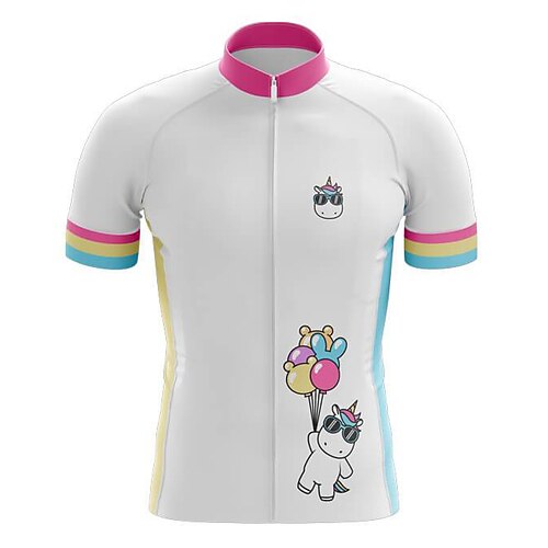 

21Grams Men's Cycling Jersey Short Sleeve Bike Top with 3 Rear Pockets Mountain Bike MTB Road Bike Cycling Breathable Quick Dry Moisture Wicking Reflective Strips White Graphic Polyester Spandex