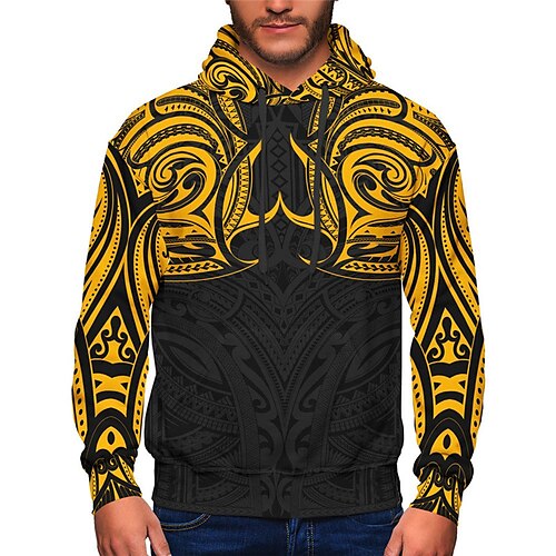 

Homens Unisexo Moletom Moletom com capuz Amarelo Com Capuz Bloco de cor Estampas Abstratas Bolsos Imprimir Desportos e Ar livre Diário Esportes Impressão 3D Básico Roupa de rua Casual Primavera