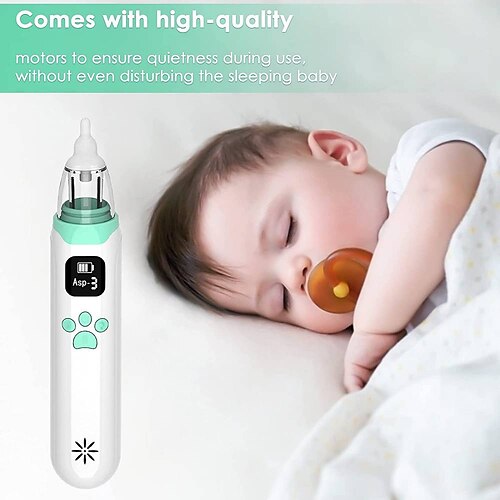 

Baby Nasal Aspirator,Baby Nose Sucker,Baby Nose Cleaner,Nasal Aspirator for Baby, with Pause & Music & Light Soothing Function,Safe Hygienic and Quick Battery Operated Nose Cleaner