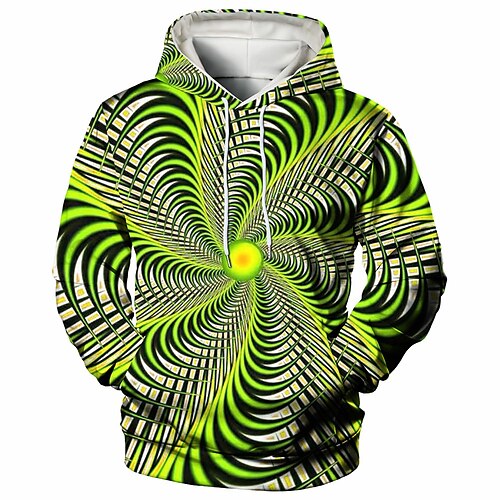 

Hombre Unisexo Sudadera Con Capucha Verde Claro Con Capucha Bloque de color Estampados Estampado Diario Deportes Impresión 3D Ropa de calle Casual Grande y alto Primavera Otoño Ropa Sudaderas con