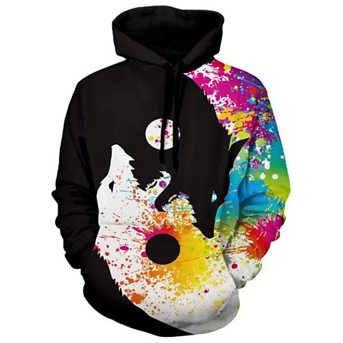 

Men's Unisex Hoodie Pullover Hoodie Sweatshirt Black Hooded Color Block Graphic Prints Print Daily Sports 3D Print Streetwear Designer Casual Spring Fall Clothing Apparel Hoodies Sweatshirts Long