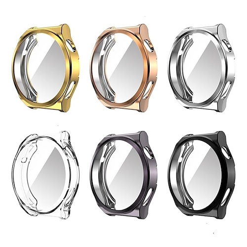 

6 Pack Watch Case with Screen Protector Compatible with Huawei Huawei Watch GT3 Pro 43mm / Huawei Watch GT3 Pro 46mm Scratch Resistant Ultra-thin Bumper Full Cover TPU Watch Cover