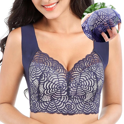 Push Up Bras for Women Full Coverage Push-Up Seamless Bra Solid