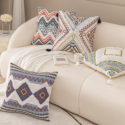 

Ins Wind Nordic Double Side Cushion Cover 1PC Soft Decorative Square Throw Pillow Cover Cushion Case Pillowcase for Bedroom Livingroom Indoor Cushion for Sofa Couch Bed Chair