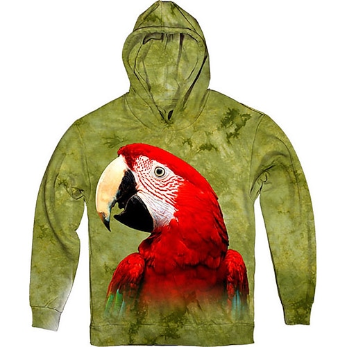 

Men's Unisex Hoodie Pullover Hoodie Sweatshirt Graphic Prints Animal Print Hooded Daily Sports 3D Print Designer Casual Hoodies Sweatshirts Long Sleeve Green Coffee