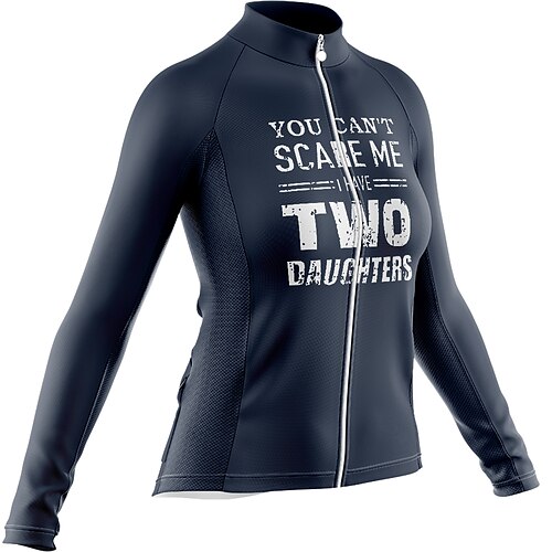 

Women's Cycling Jersey Long Sleeve Bike Jersey with 3 Rear Pockets Mountain Bike MTB Road Bike Cycling Cycling Breathable Ultraviolet Resistant Quick Dry Black Dark Navy Polyester Sports Clothing