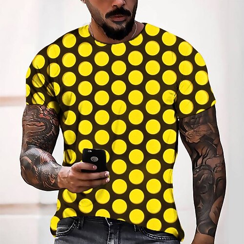 

Men's T shirt Tee Tee Graphic Round Neck Green Blue Gray Purple Pink Short Sleeve 3D Print Casual Daily 3D Print Tops Fashion Cool Designer Comfortable / Summer / Summer