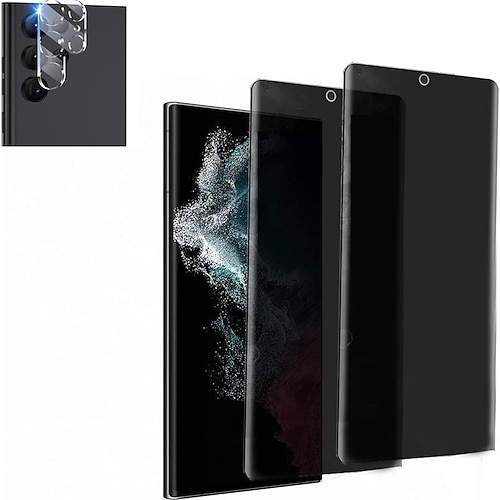 

[21]Pack Privacy Tempered Glass Compatible with Galaxy S22 Ultra 5G Screen Protector with Tempered Glass Camera Lens Protector