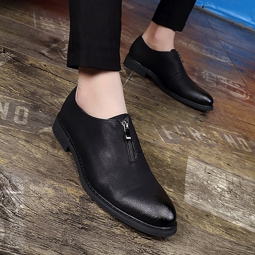 

Men's Loafers Slip-Ons Casual Classic Daily Office Career PU Black Spring Summer