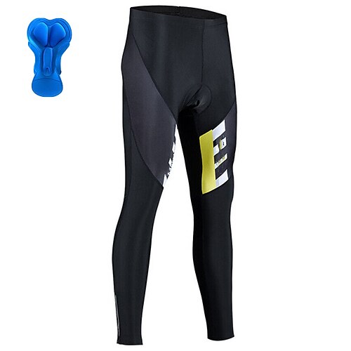 

21Grams Men's Cycling Tights Bike Bottoms Mountain Bike MTB Road Bike Cycling Sports Geometic 3D Pad Cycling Breathable Quick Dry Yellow Blue Polyester Spandex Clothing Apparel Bike Wear / Stretchy