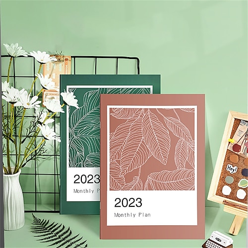 

2023 Daily Monthly Planner A4 8.3×11.7 Inch Retro Aesthetic Classic Paper Hardcover Classsic Agenda Planner 48 Pages for School Office Business