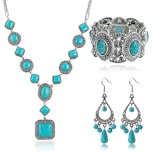 

Women's Jewelry Sets Archaistic Street Geometry Necklaces
