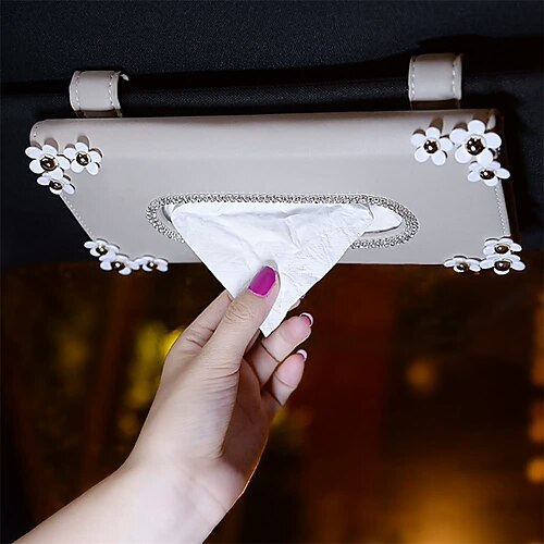 

Car Tissue Box Vehicle Sun Visor Tissue Box Cover Hanging Car Tissue Box Cute Paper Box In Car