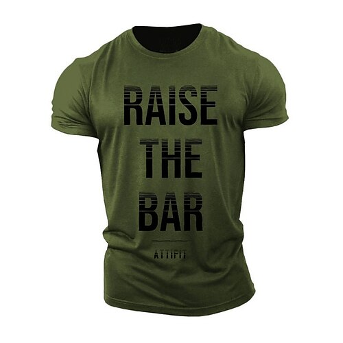 

Men's Unisex T shirt Tee Hot Stamping Graphic Prints Letter Crew Neck Street Daily Print Short Sleeve Tops Designer Casual Big and Tall Sports Army Green / Summer / Summer