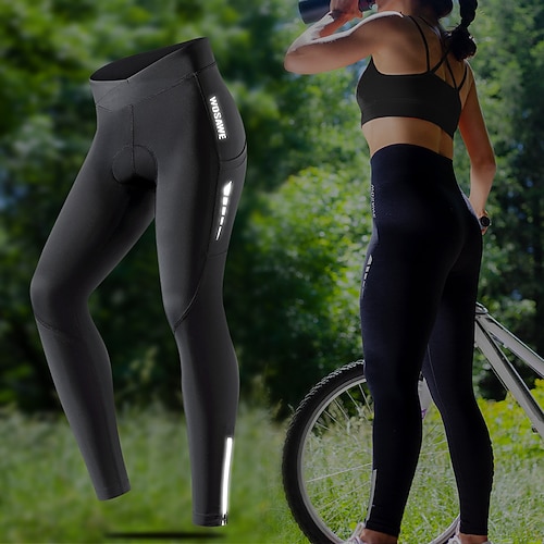 

wosawe pantaloni da ciclismo da donna cuscino in silicone pantaloni da corsa attillati elastici traspiranti traspiranti ad asciugatura rapida