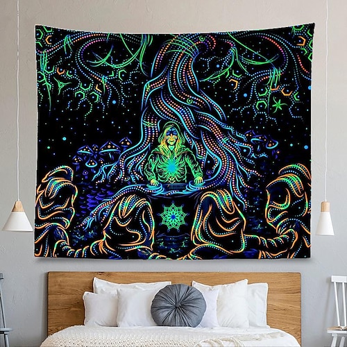 

Psychedelic Abstract Wall Tapestry Art Decor Blanket Curtain Hanging Home Bedroom Living Room Decoration Polyester