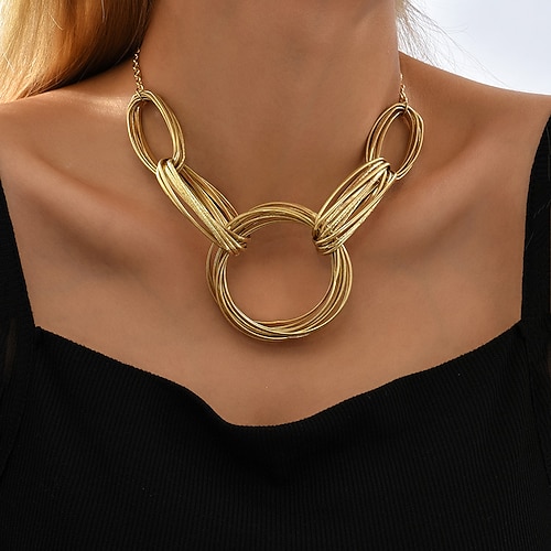 

1pc Necklace For Women's Gift Daily Birthday Party Alloy Braided