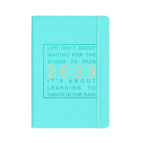 

2023 Binder Planner A5 5.8×8.3 Inch Classic PU SoftCover Portable Agenda With Pen Loop Planner 400 Pages for School Office Business