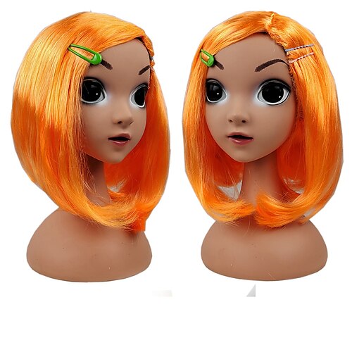 

Kids Turning Red Meilin Mei Full Wig Prop Girls Cosplay Party Hair Wig With Hairpin