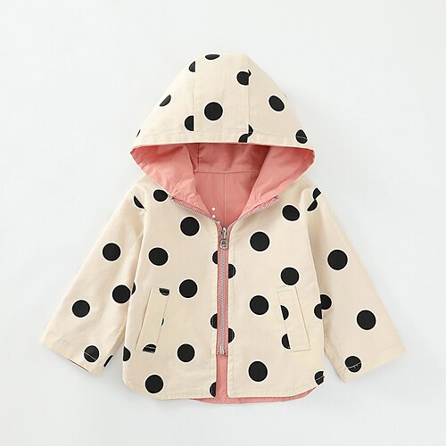 

Kids Unisex Coat Outerwear Plain Coat School Active Adorable Pink khaki Winter Fall 1-5 Years