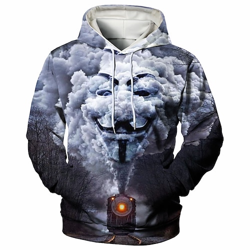 

Hombre Unisexo Sudadera Con Capucha Azul claro Con Capucha Bloque de color Estampados Estampado Diario Deportes Impresión 3D Ropa de calle Casual Grande y alto Primavera Otoño Ropa Sudaderas con