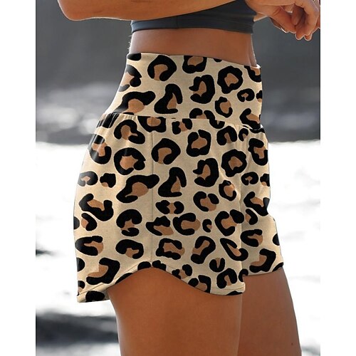 

2021 independent station wish amazon ebay summer new product printing skull leopard high waist shorts women