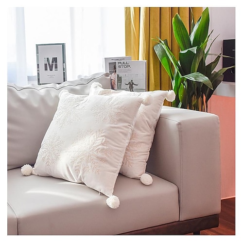 

Embroidery Double Side Cushion Cover 1PC Soft Decorative Square Throw Pillow Cover Cushion Case Pillowcase for Bedroom Livingroom Indoor Cushion for Sofa Couch Bed Chair