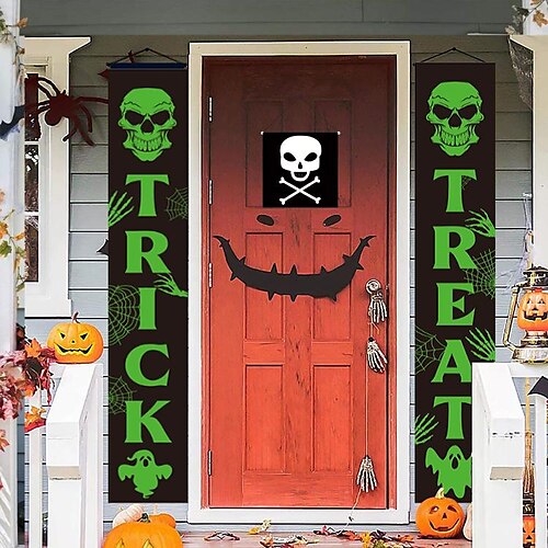 

Halloween Fluorescent Couplet Halloween Luminous Decorative Banner Popular Banner