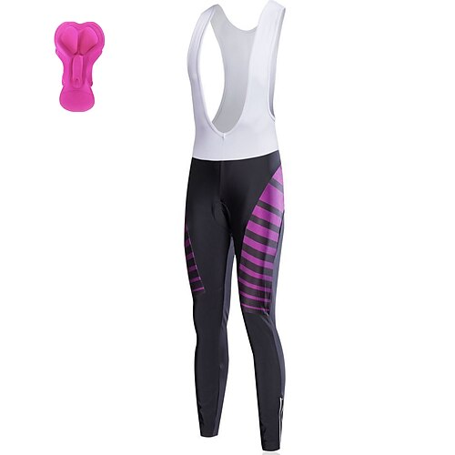 

21Grams Women's Cycling Bib Tights Bike Bottoms Mountain Bike MTB Road Bike Cycling Sports Geometic 3D Pad Cycling Breathable Quick Dry Rose Red Polyester Spandex Clothing Apparel Bike Wear