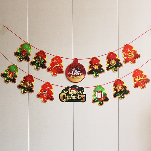 

1 set Christmas Gift Tree Festival / Party Banner Garland for Gift Decoration Party 7.098.66 inch Paper