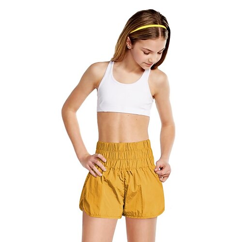 

short enfant fille orange uni printemps été vacances actives 3-10 ans