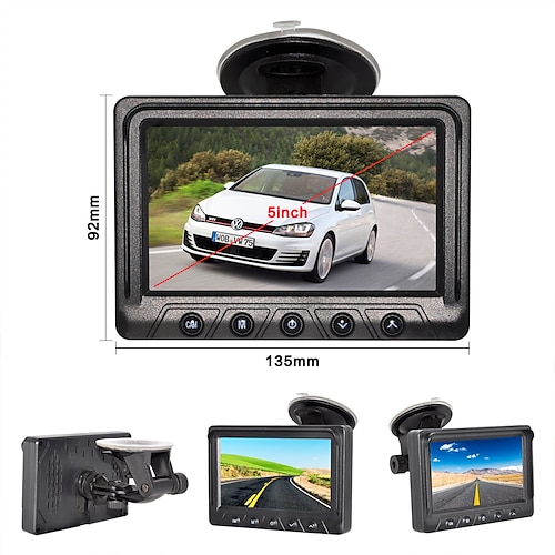 

ksj-500 5 inch LCD Digital Screen 800 x 600 1/4 inch color CMOS Wired 170 Degree 5 inch Car Rear View Kit LCD Screen / AHD for Car Reversing camera