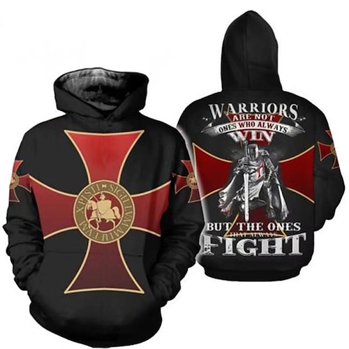 

Inspired by The Last Templar Crusader Knights Templar Crusader Hoodie Cartoon Manga Anime Front Pocket Graphic Hoodie For Women's Adults' 3D Print 100% Polyester