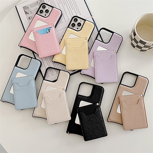 

Phone Case For Apple Back Cover iPhone 14 Pro Max iPhone 14 Pro iPhone 14 iPhone 13 Pro Max 12 Mini 11 X XR XS Max 8 7 iPhone 14 Max Bumper Frame Mirror Full Body Protective Solid Colored PU Leather