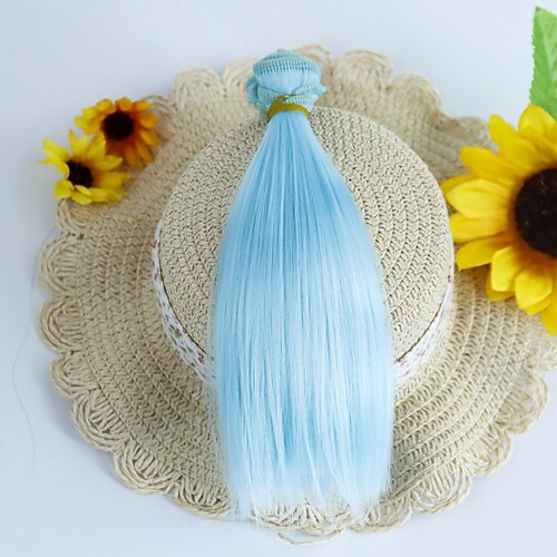 

Doll Wig for 1/3 1/4 1/6 BJD Doll Wig Girls Gift Temperature Synthetic Fiber Long Straight Synthetic Hair