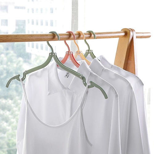 

8 PCS Folding Hangers For Adults And Children Portable Clothes Support Household Traceless Non Slip Clothes Hanger