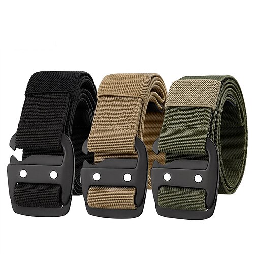 

Men's Waist Belt Sports Outdoor Outdoor Hiking Black Belt Pure Color