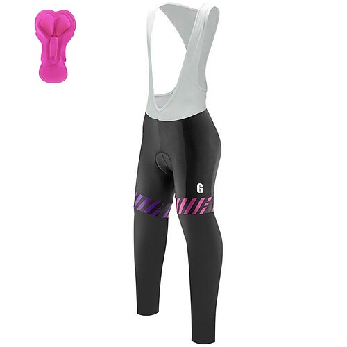 

21Grams Women's Cycling Bib Tights Bike Bottoms Mountain Bike MTB Road Bike Cycling Sports Stripes 3D Pad Cycling Breathable Quick Dry Black Polyester Spandex Clothing Apparel Bike Wear / Stretchy