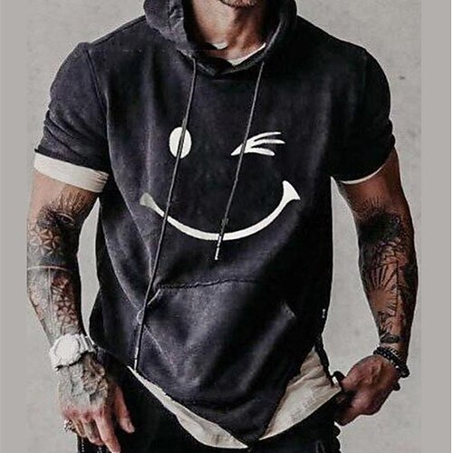 

Men's Pullover Hoodie Sweatshirt Graphic Patterned Graffiti Print Daily Sports Streetwear 3D Print Designer Casual Hoodies Sweatshirts Black