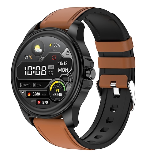 

E99 Heart Rate Monitor Smartwatch Smart Watch Electrocardiogram Ai Diagnosis Body Temperature True Blood Oxygen Respiration Rate Detection 1.32 High Score Screen Waterproof