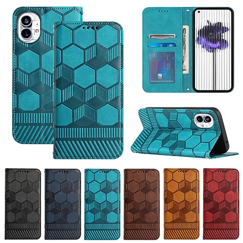 

Phone Case For Nothing Phone 1 Wallet Card Nothing Phone 1 with Stand Card Holder Slots Magnetic Flip Geometric Pattern TPU PU Leather