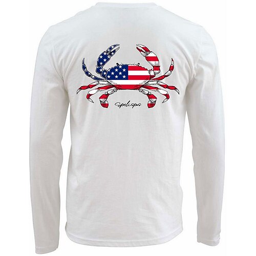 

Men's Fishing Shirt Outdoor Long Sleeve UV Protection Breathable Quick Dry Sweat-Wicking Stain Resistant Top Spring Summer Autumn Sports Outdoor Fishing Daily Wear Cream / Cotton / Stretchy