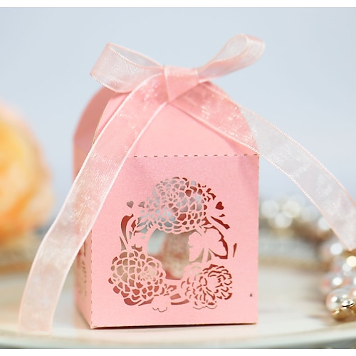 

Wedding Creative Gift Boxes Non-woven Paper Ribbons 100pcs