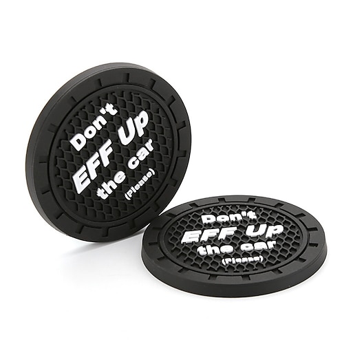 

4pcs Car Console Cup Coaster Fashion design Keep Car Clean Durable PVC For SUV Truck Van