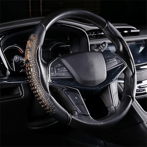 

2 PCS Car Carbon Fiber Wood Grain Steering Wheel Cover Non-Slip Car Wheel Cover Protector Car Accessory For Chevy suburban,Honda accord civic or Bmw Truck For 15~151/2