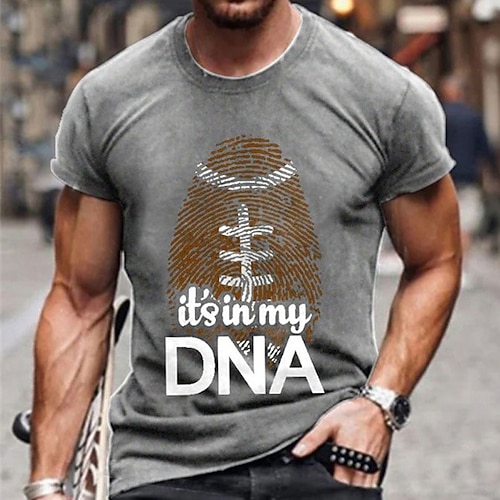 

Men's Unisex T shirt Tee 3D Print Graphic Prints Fingerprint Letter Crew Neck Street Daily Print Short Sleeve Tops Designer Casual Big and Tall Sports White Black Gray / Summer