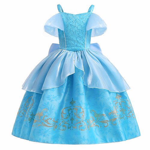 

Fairytale Bell Cranel Sleeping Beauty Dress Girls' Movie Cosplay Cosplay Blue Dress Children's Day Polyester / Cotton Blend Polyster