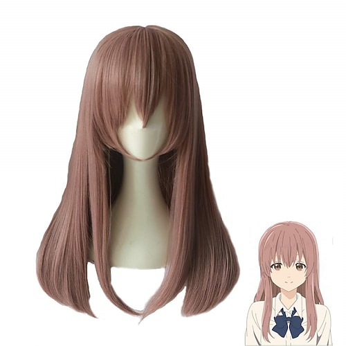 

A Silent Voice/Koe No Katachi Nishimiya Shouko Wigs Nishimiya Shouko Wig Anime Cosplay Costume Long Pink Hair for A Silent Voice