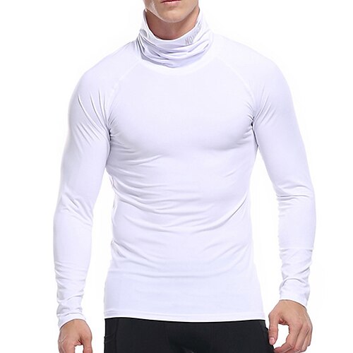 

Men's T shirt Tee Turtleneck shirt Solid Color Rolled collar Wine Army Green Royal Blue Gray White Street Holiday Long Sleeve Clothing Apparel Fashion Casual Comfortable Essential